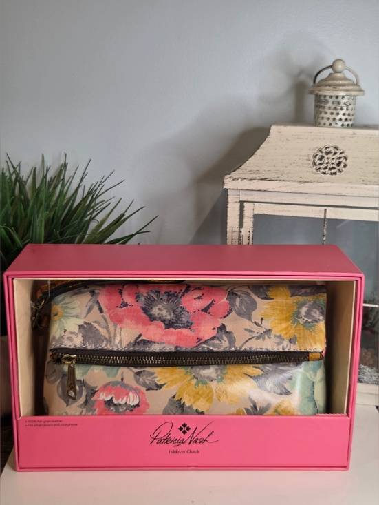 Patricia Nash Handbags - Patricia Nash Floral Leather Foldover Clutch